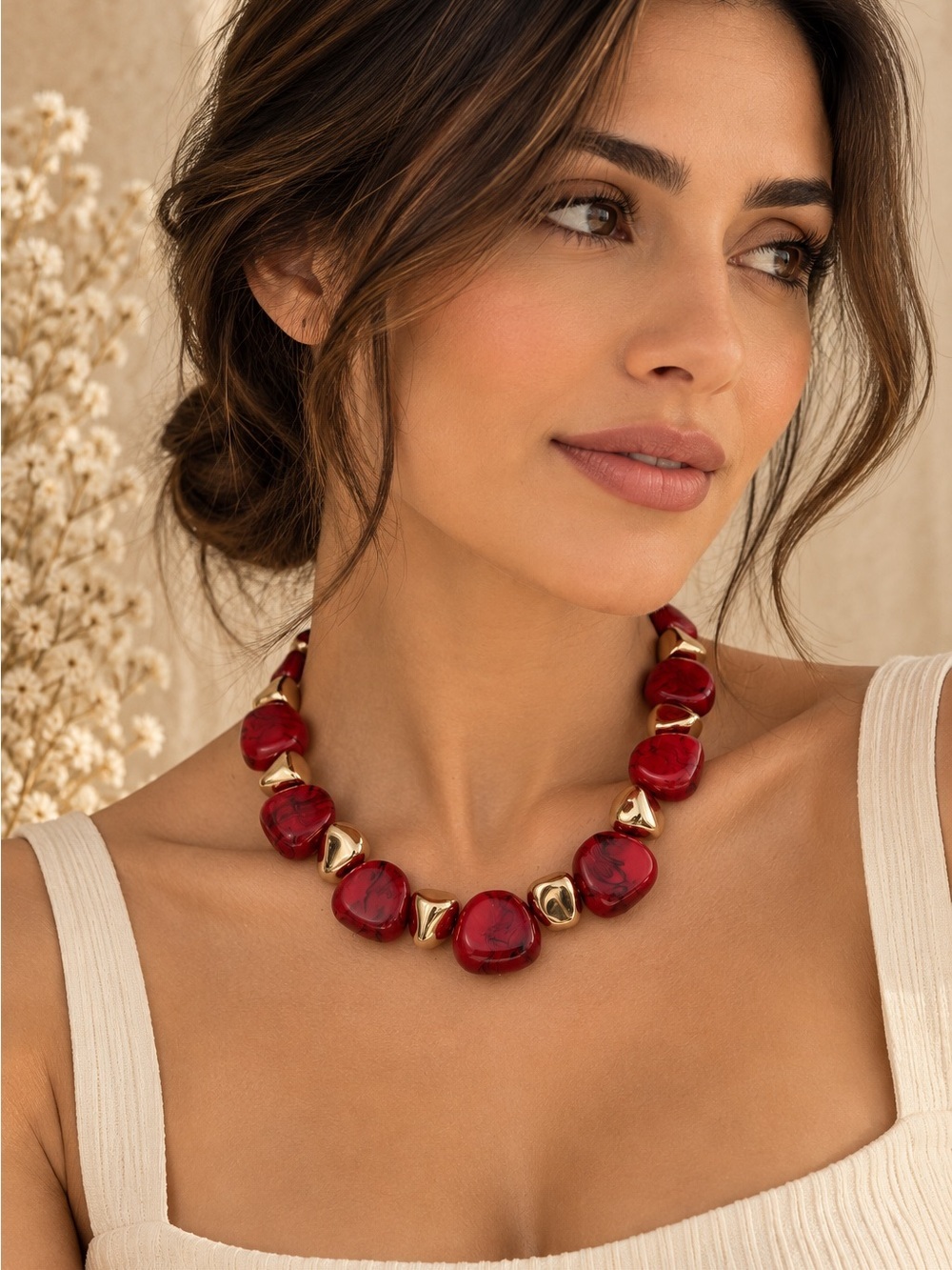 Gold Chunky Statement Necklace